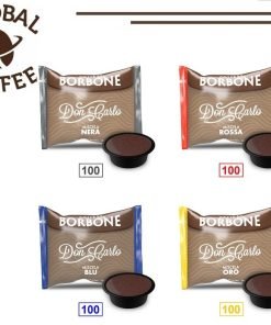 400 Capsule Borbone Don Carlo ASSAGGIO LAVAZZA A MODO MIO BLU ORO ROSSO NERO MIX