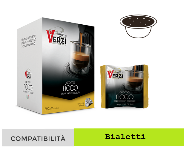 300 Capsule Caffè Verzì Aroma Ricco Compatibili con Bialetti Originali Verzi