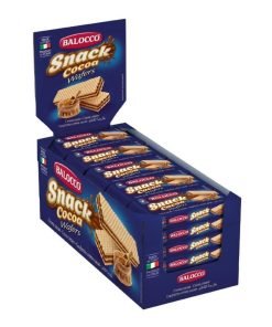 1 Espositore da 30 Wafer BALOCCO Cocoa Crema Al Cioccolato  da 45 grammi