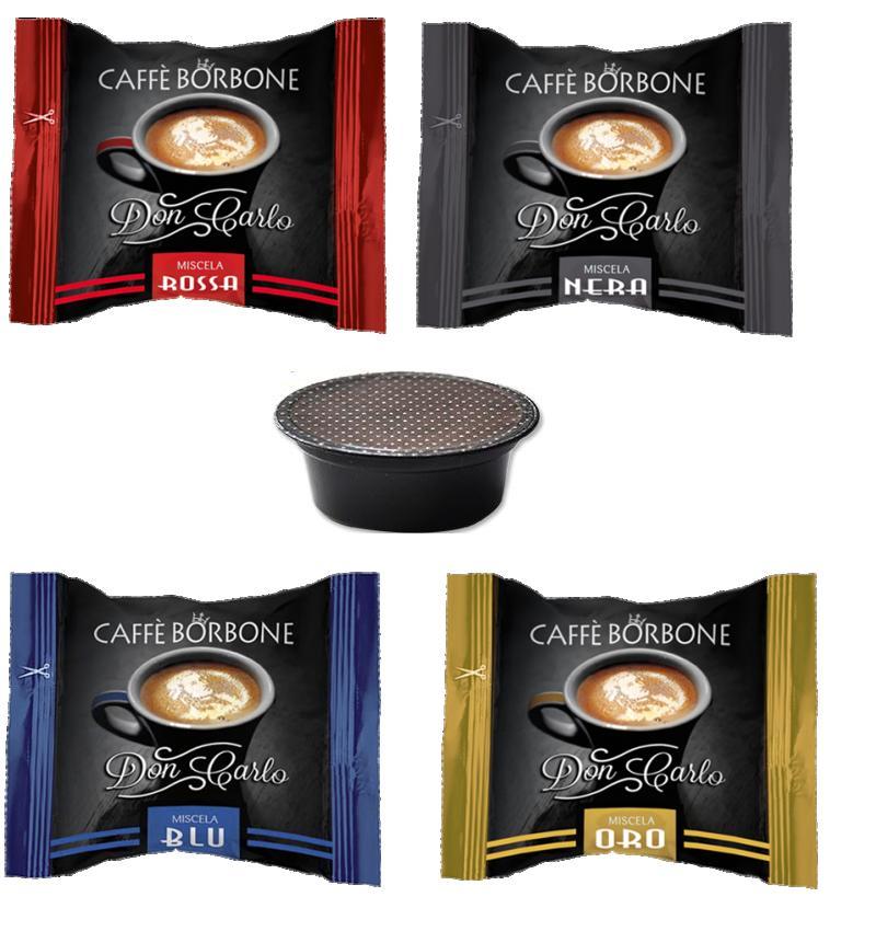 ASSAGGIO 400 CAPSULE BORBONE LAVAZZA A MODO MIO DON CARLO BLU ORO ROSSO NERO MIX