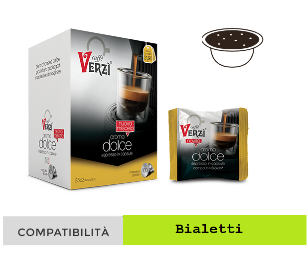 600 Capsule Caffè Verzì Aroma Dolce Compatibili con Bialetti Originali Verzi